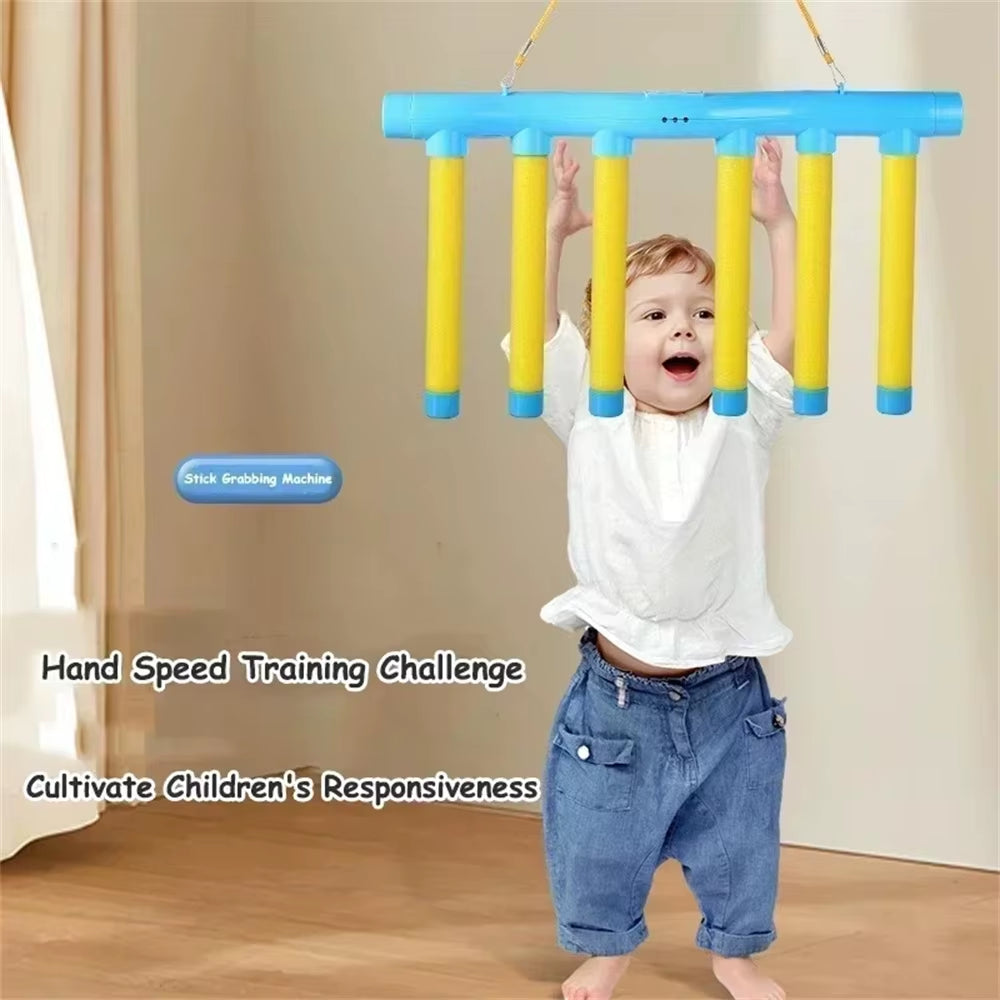 Reflex Drop Sticks Challenge Game Hand Eye Coordination Reaction Training Toy Adjustable Speed Catching Stick for Kids Adults